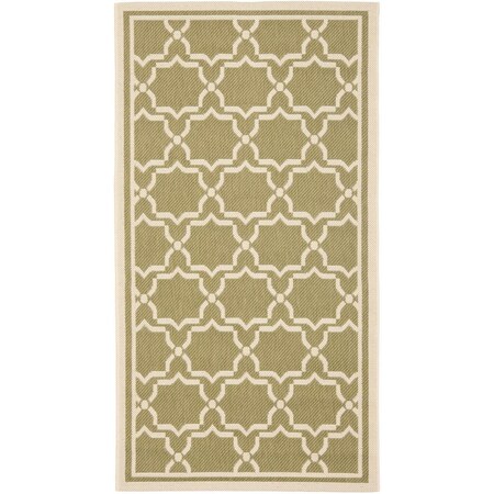 Safavieh Courtyard Power Loomed Rectangle Area Rug Green & Beige - 2 ft.3 in. x 6 ft.7 in. CY6916-244-27